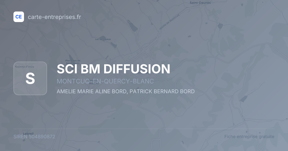 SCI BM DIFFUSION — 504890872 — fiche entreprise