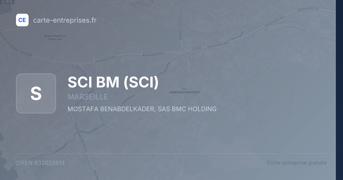 SCI BM (SCI) — 932023914 — fiche entreprise