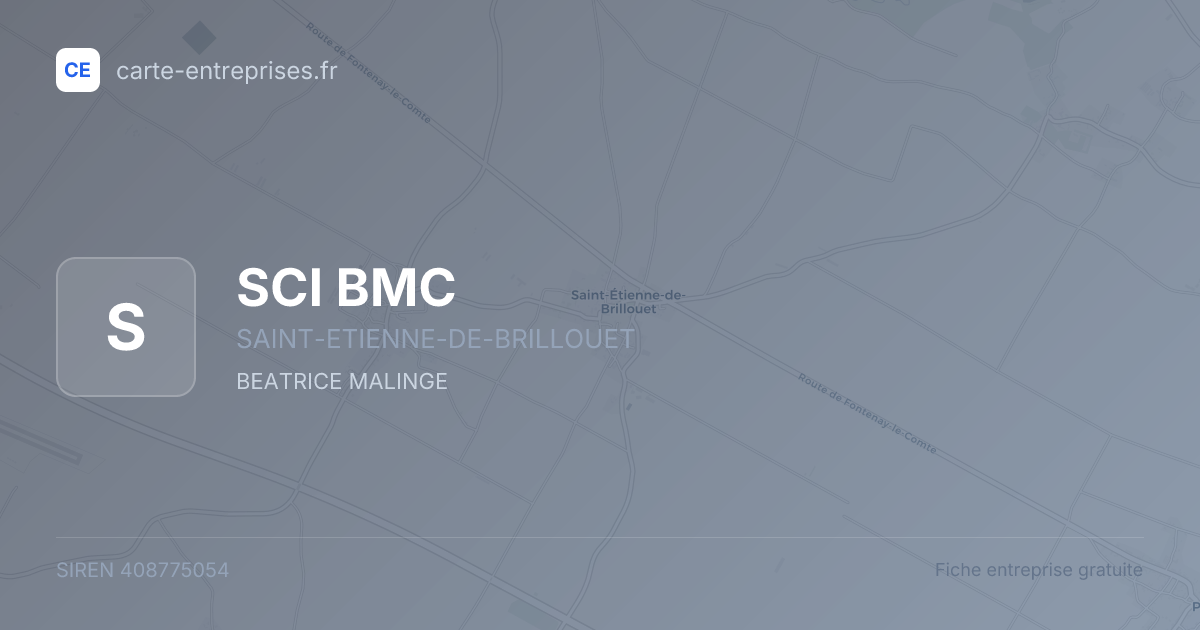 SCI BMC — 408775054 — fiche entreprise