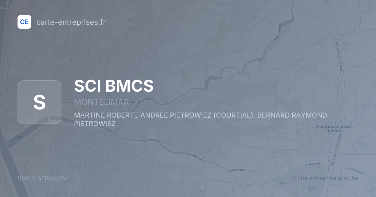 SCI BMCS — 511838757 — fiche entreprise