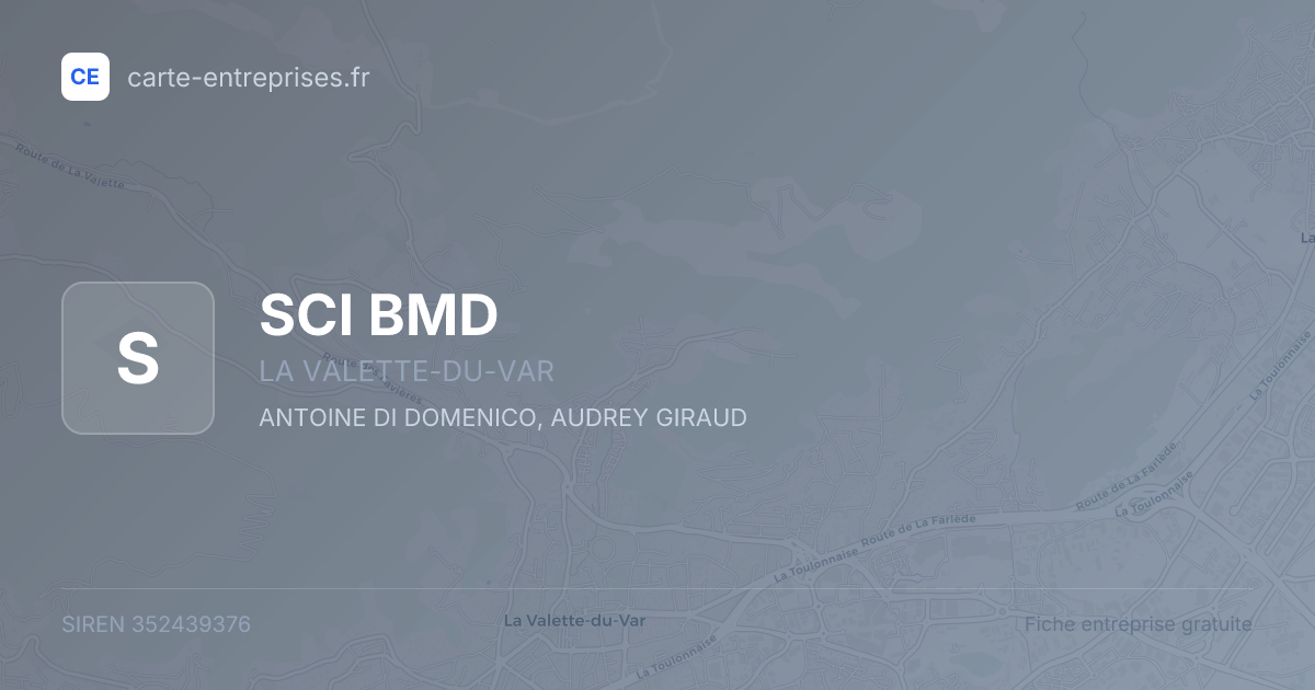 SCI BMD — 352439376 — fiche entreprise
