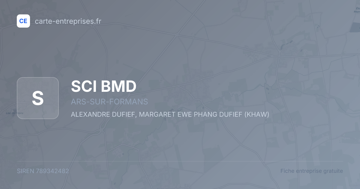 SCI BMD — 789342482 — fiche entreprise