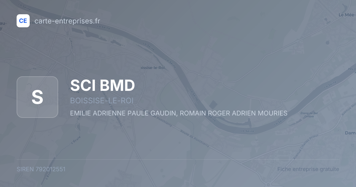 SCI BMD — 792012551 — fiche entreprise