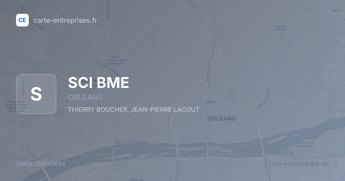 SCI BME — 351240684 — fiche entreprise