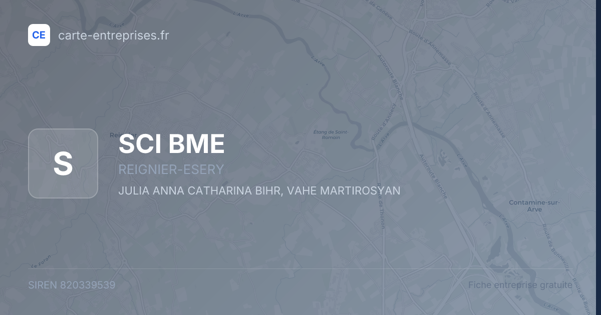 SCI BME — 820339539 — fiche entreprise