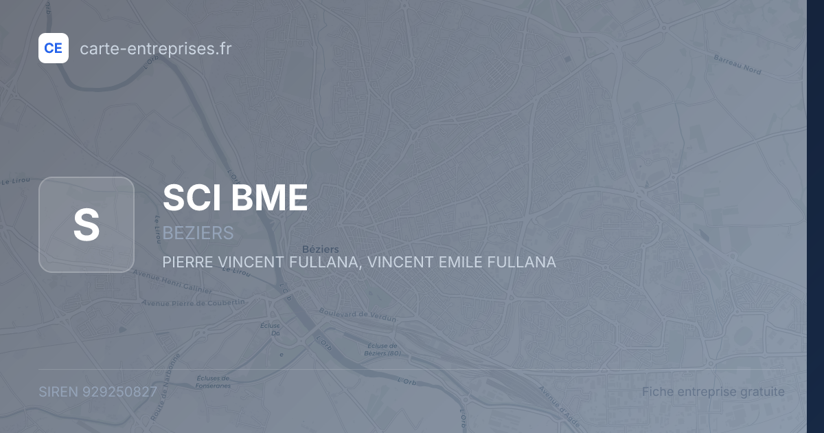 SCI BME — 929250827 — fiche entreprise