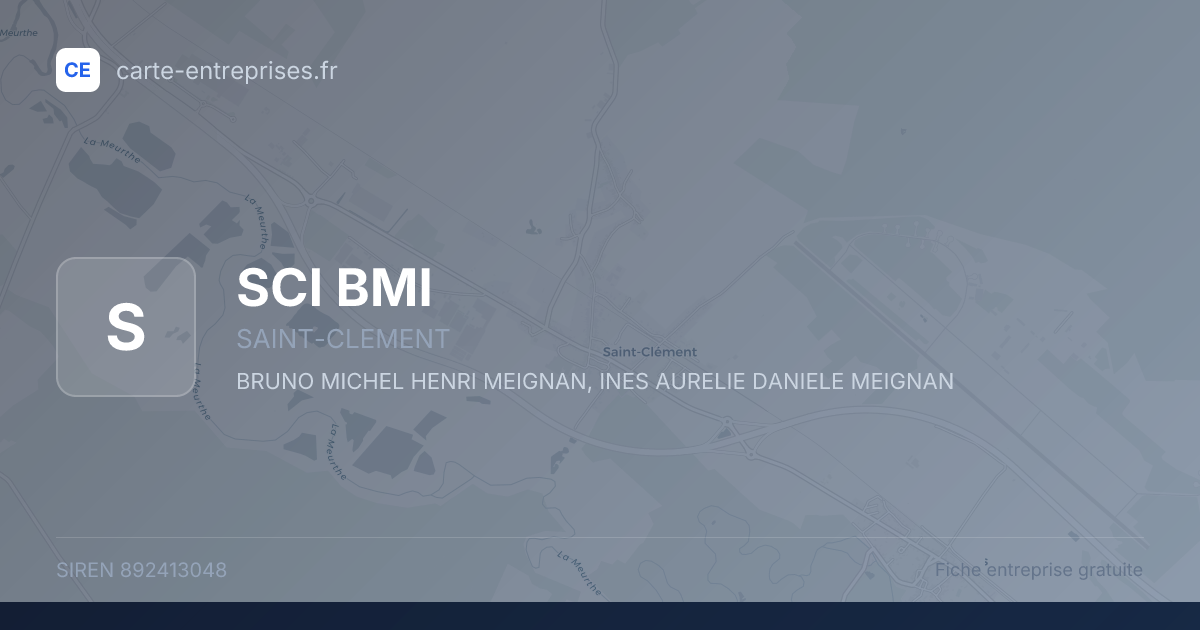 SCI BMI — 892413048 — fiche entreprise