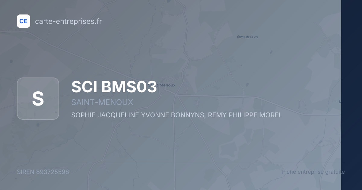 SCI BMS03 — 893725598 — fiche entreprise