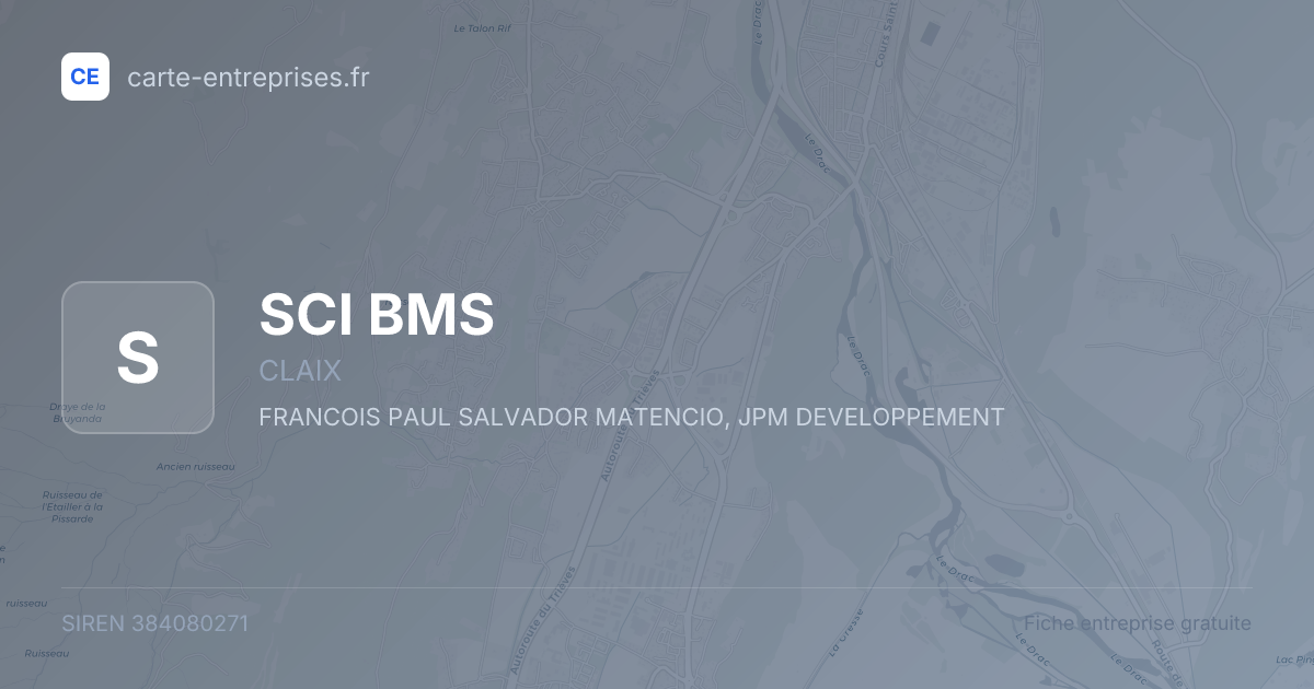 SCI BMS — 384080271 — fiche entreprise