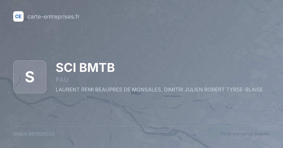 SCI BMTB — 883925034 — fiche entreprise