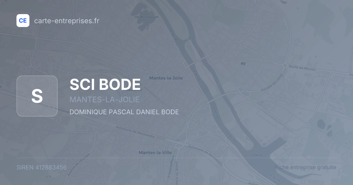 SCI BODE — 412883456 — fiche entreprise