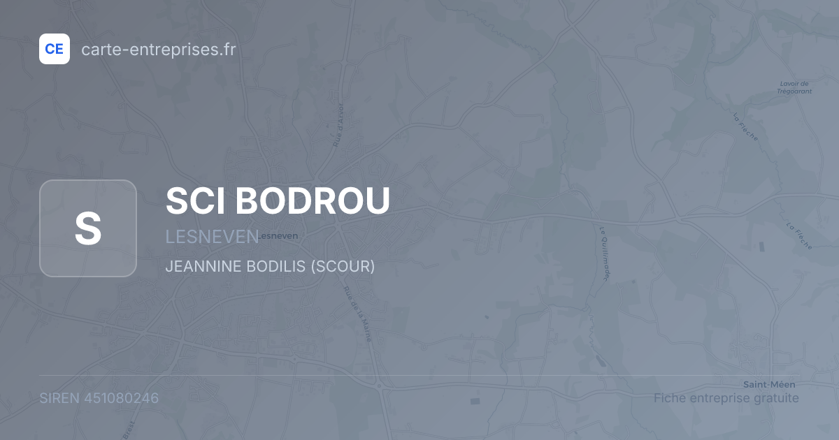 SCI BODROU — 451080246 — fiche entreprise