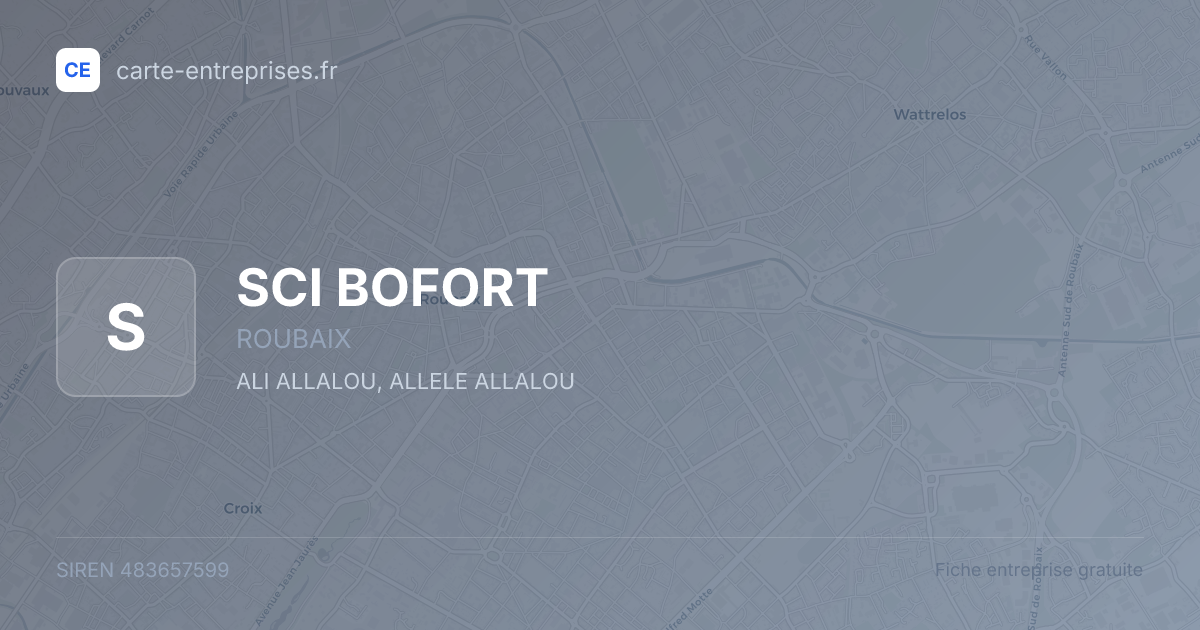 SCI BOFORT — 483657599 — fiche entreprise