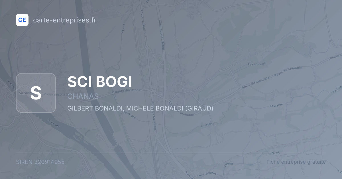 SCI BOGI — 320914955 — fiche entreprise