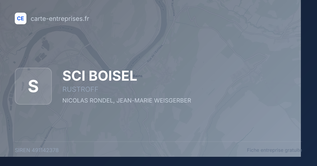 SCI BOISEL — 491142378 — fiche entreprise