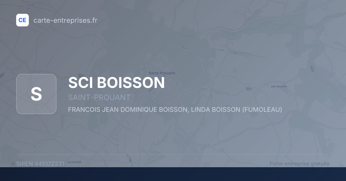 SCI BOISSON — 445172331 — fiche entreprise
