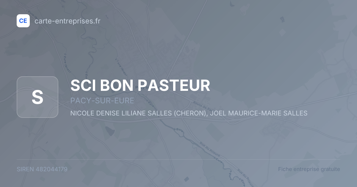 SCI BON PASTEUR — 482044179 — fiche entreprise
