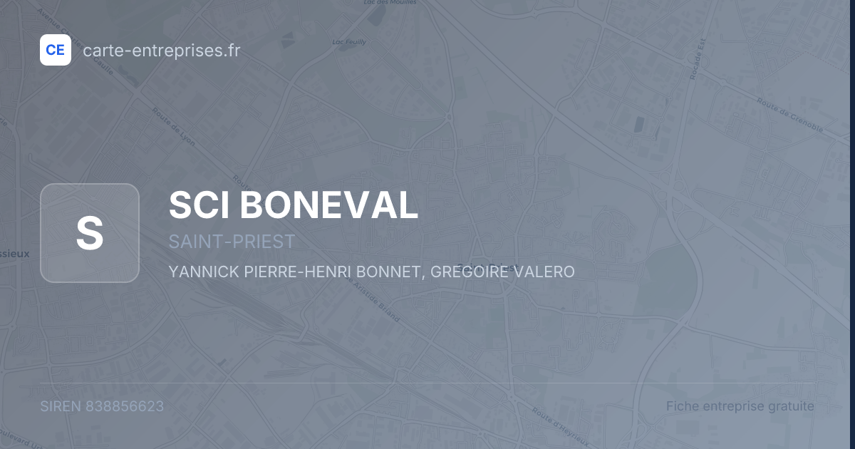 SCI BONEVAL — 838856623 — fiche entreprise