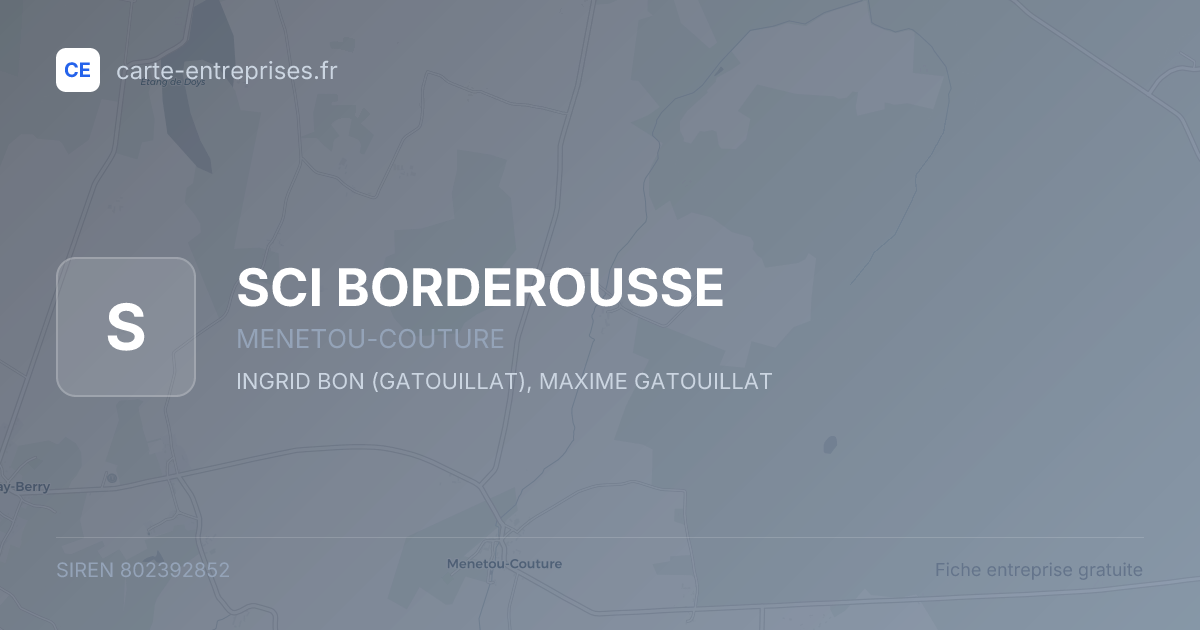 SCI BORDEROUSSE — 802392852 — fiche entreprise