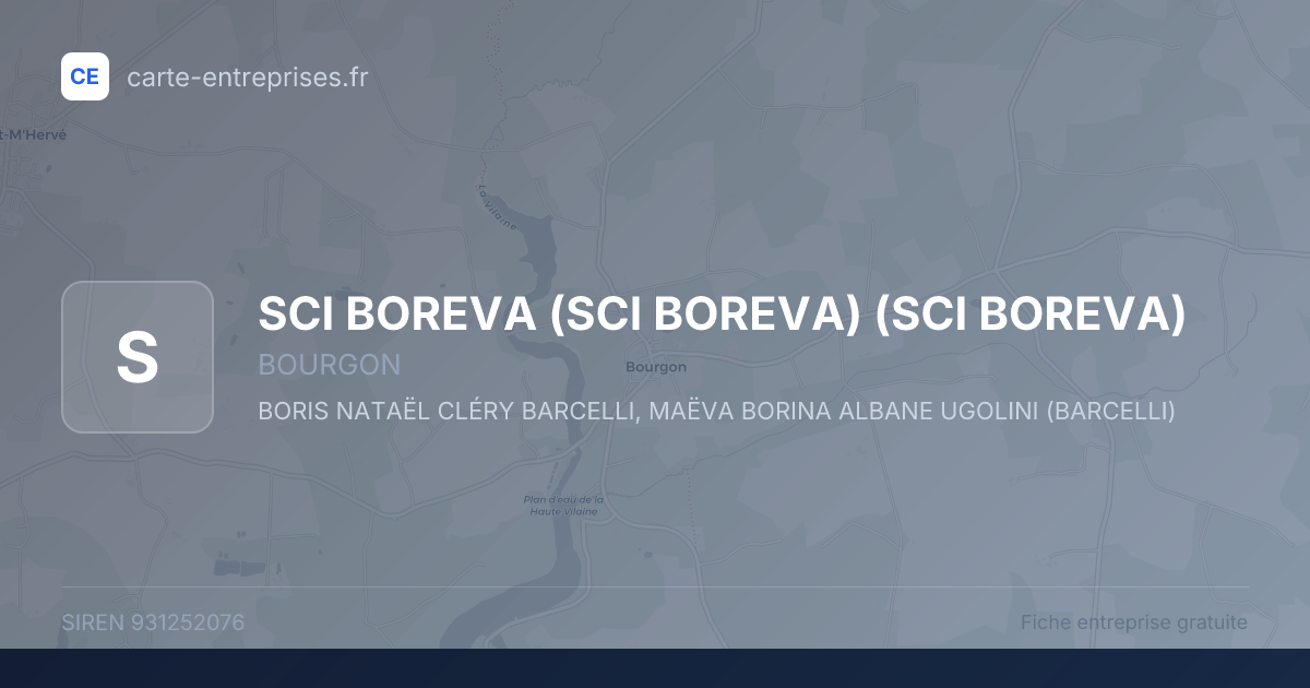 SCI BOREVA (SCI BOREVA) (SCI BOREVA) — 931252076 — fiche entreprise