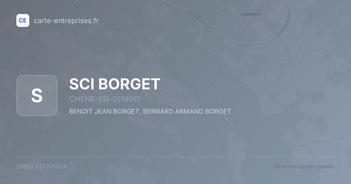 SCI BORGET — 527705024 — fiche entreprise