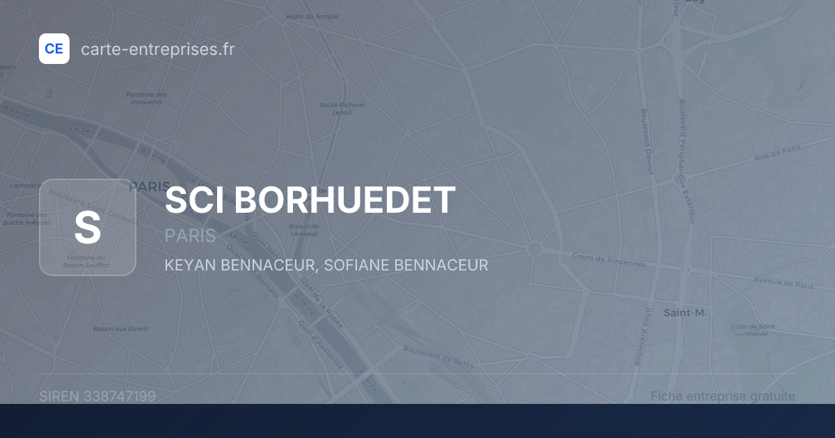 SCI BORHUEDET — 338747199 — fiche entreprise