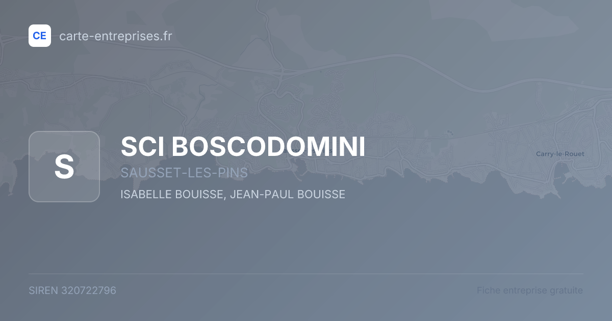 SCI BOSCODOMINI — 320722796 — fiche entreprise