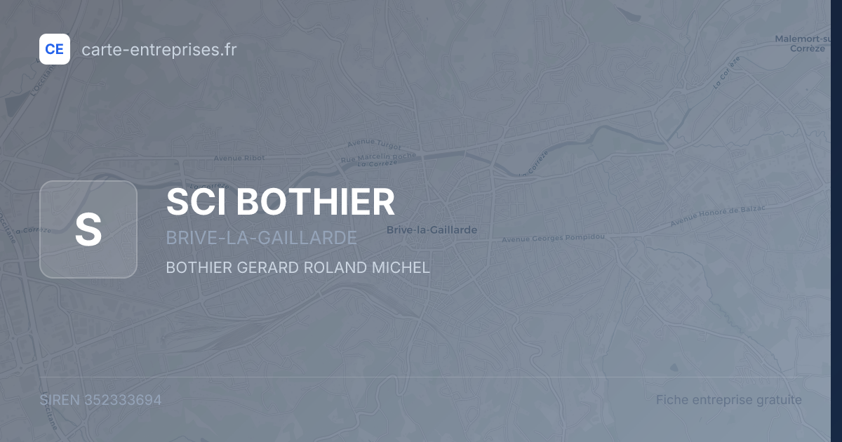 SCI BOTHIER — 352333694 — fiche entreprise