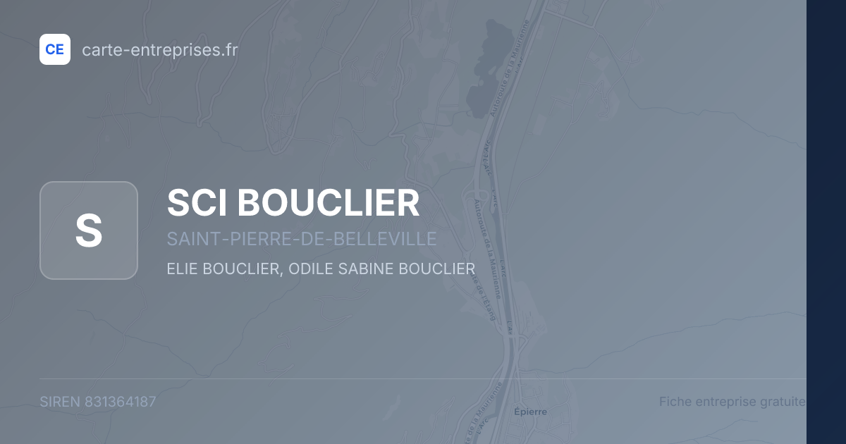 SCI BOUCLIER — 831364187 — fiche entreprise