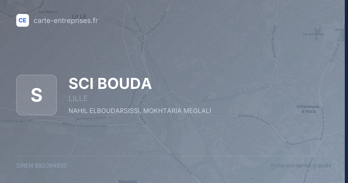 SCI BOUDA — 892094830 — fiche entreprise