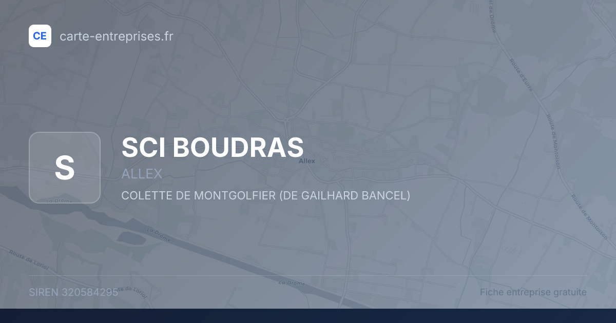 SCI BOUDRAS — 320584295 — fiche entreprise