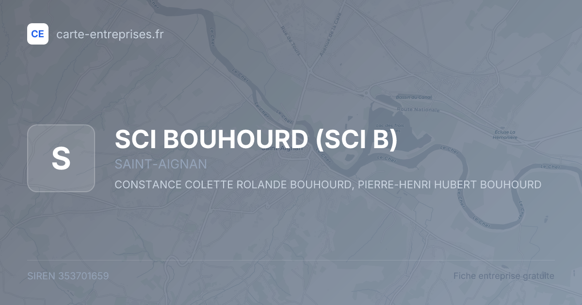 SCI BOUHOURD (SCI B) — 353701659 — fiche entreprise