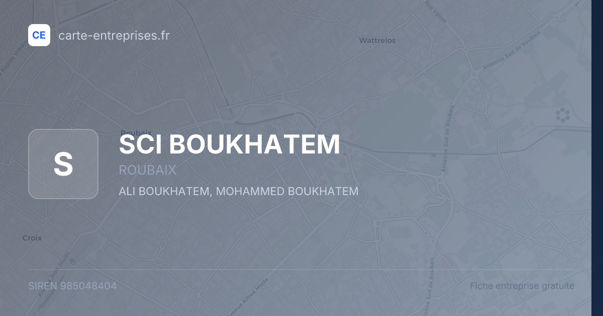 SCI BOUKHATEM — 985048404 — fiche entreprise