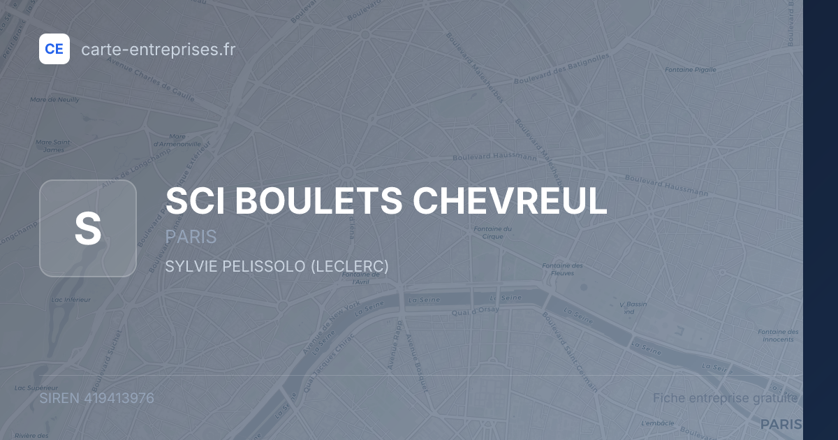 SCI BOULETS CHEVREUL — 419413976 — fiche entreprise