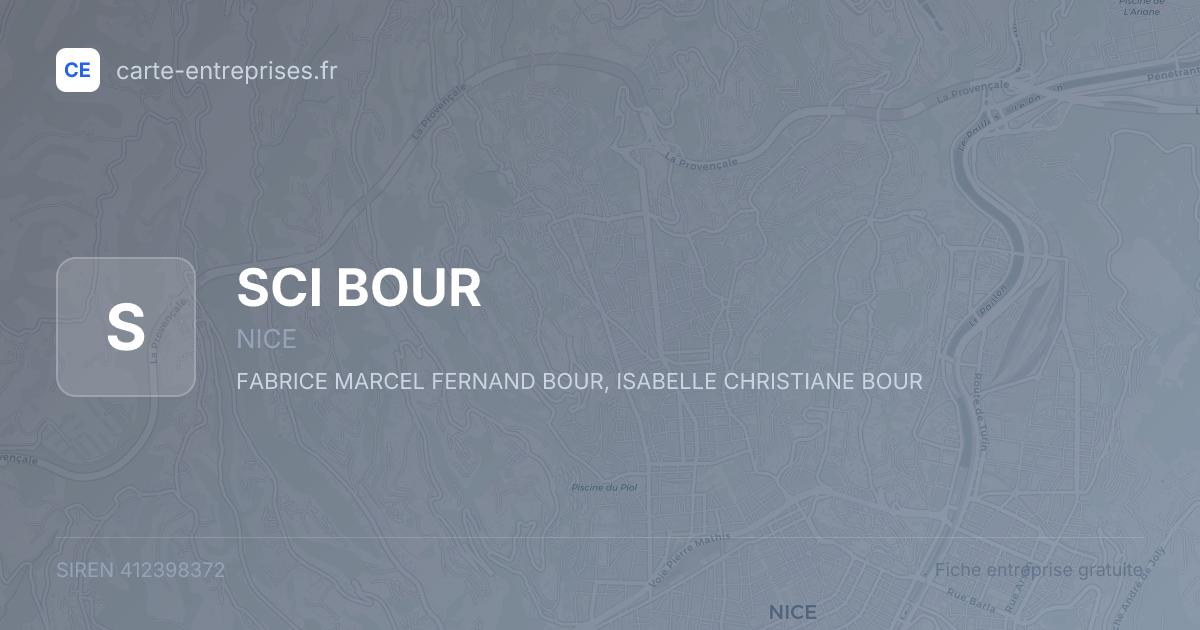 SCI BOUR — 412398372 — fiche entreprise