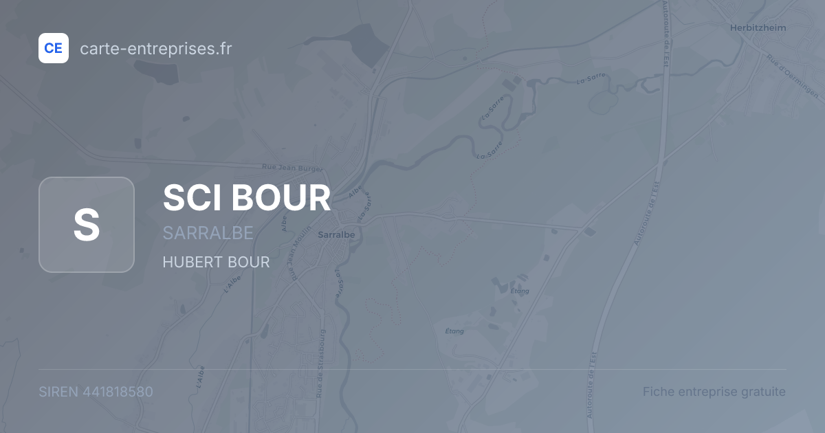 SCI BOUR — 441818580 — fiche entreprise