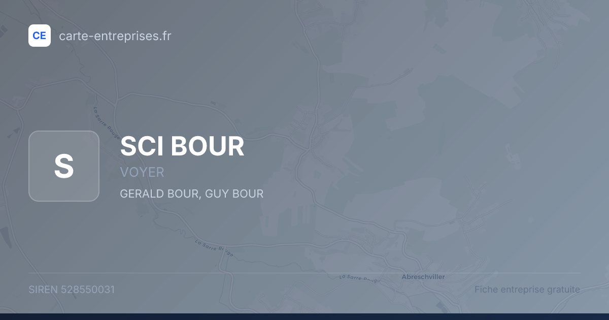 SCI BOUR — 528550031 — fiche entreprise