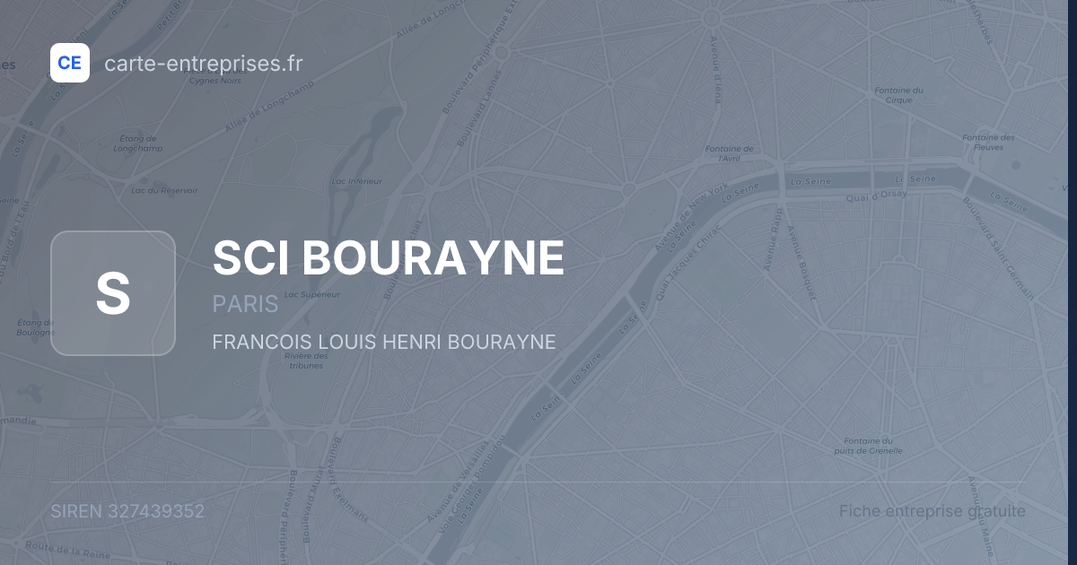 SCI BOURAYNE — 327439352 — fiche entreprise