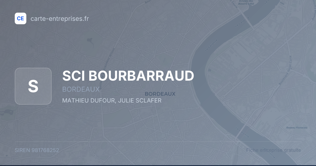 SCI BOURBARRAUD — 981768252 — fiche entreprise