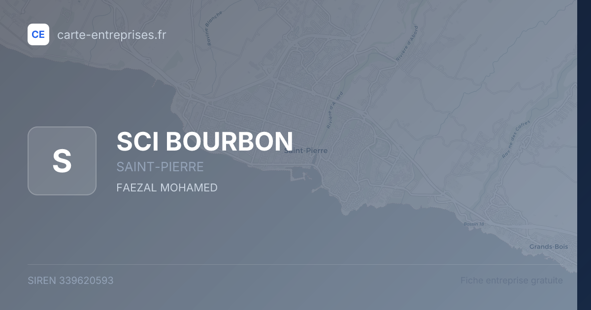 SCI BOURBON — 339620593 — fiche entreprise