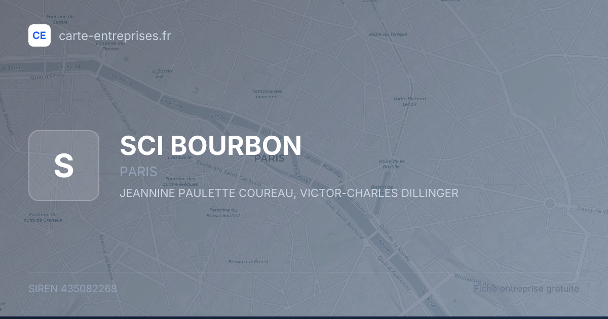 SCI BOURBON — 435082268 — fiche entreprise