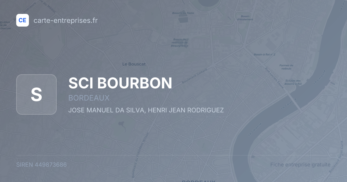 SCI BOURBON — 449873686 — fiche entreprise