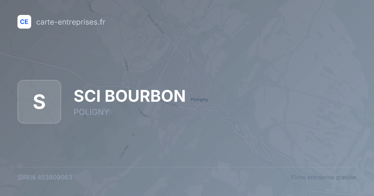 SCI BOURBON — 453809063 — fiche entreprise