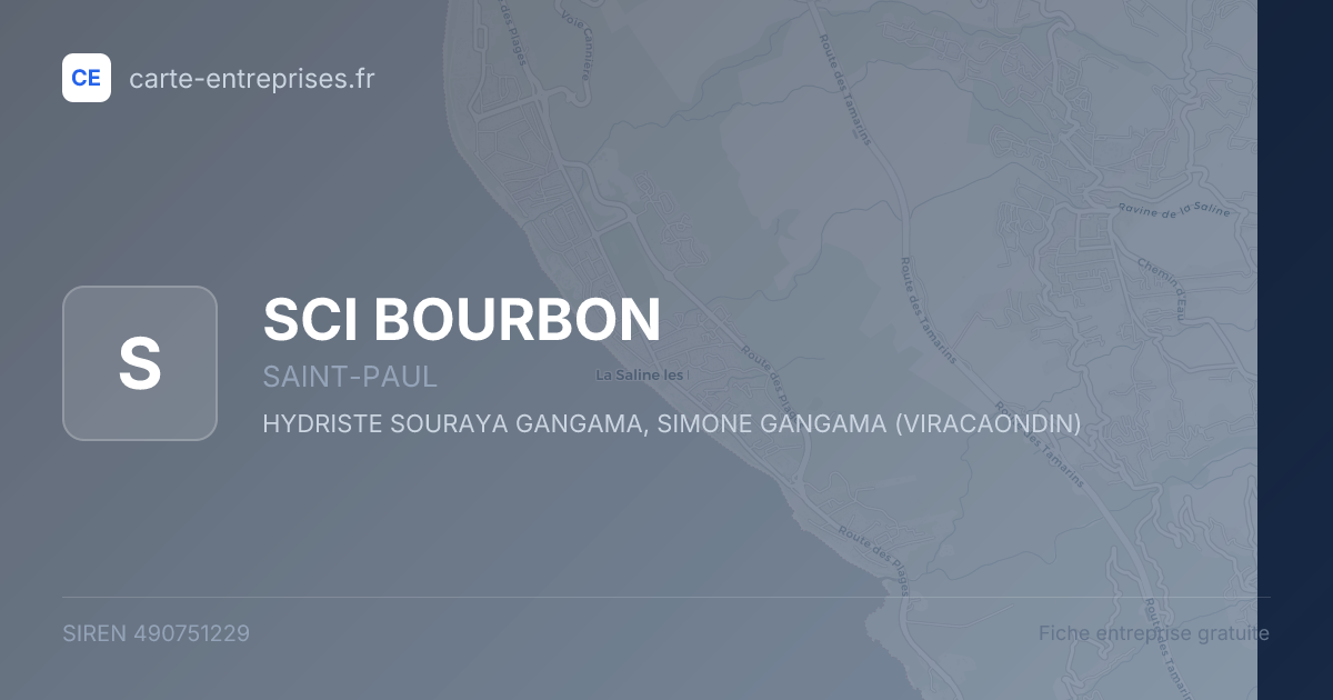 SCI BOURBON — 490751229 — fiche entreprise