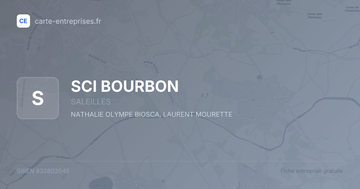 SCI BOURBON — 832802045 — fiche entreprise