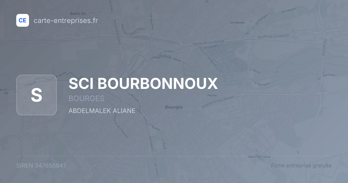 SCI BOURBONNOUX — 347655847 — fiche entreprise
