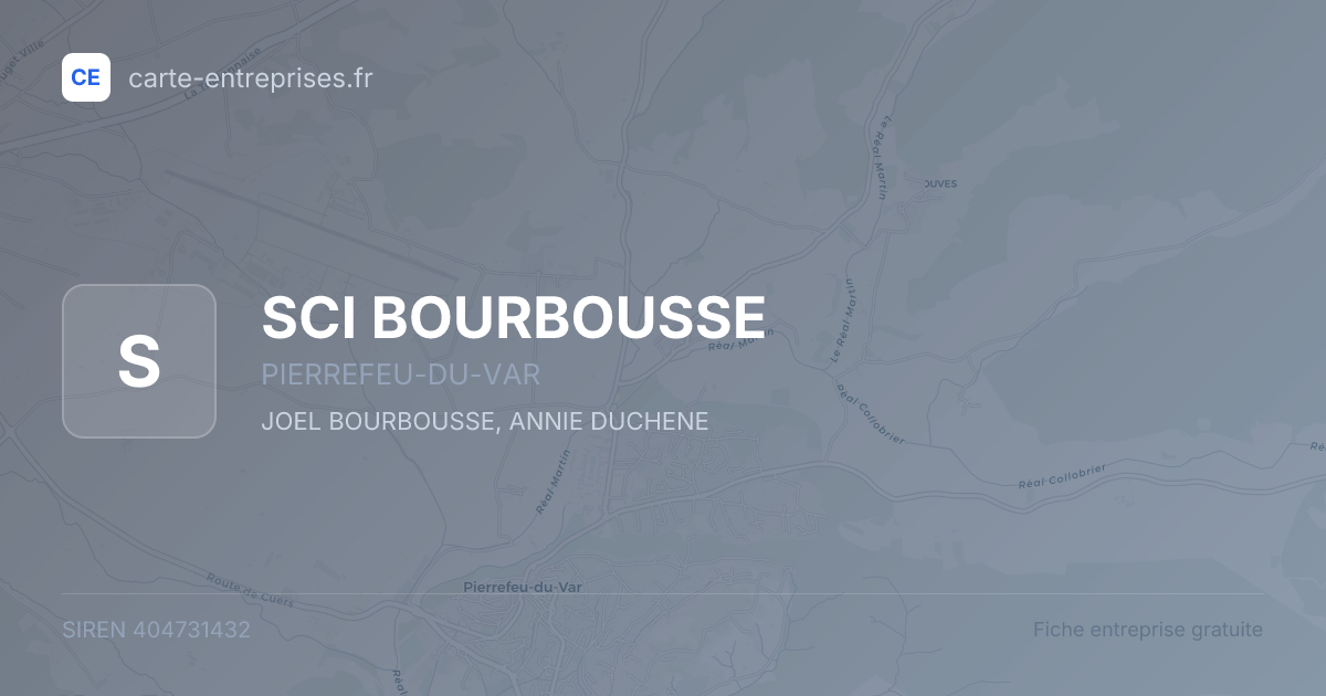 SCI BOURBOUSSE — 404731432 — fiche entreprise