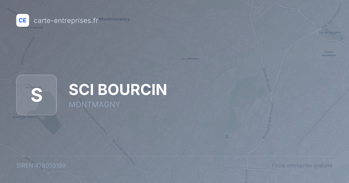 SCI BOURCIN — 478059199 — fiche entreprise