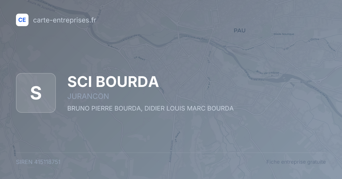 SCI BOURDA — 415118751 — fiche entreprise