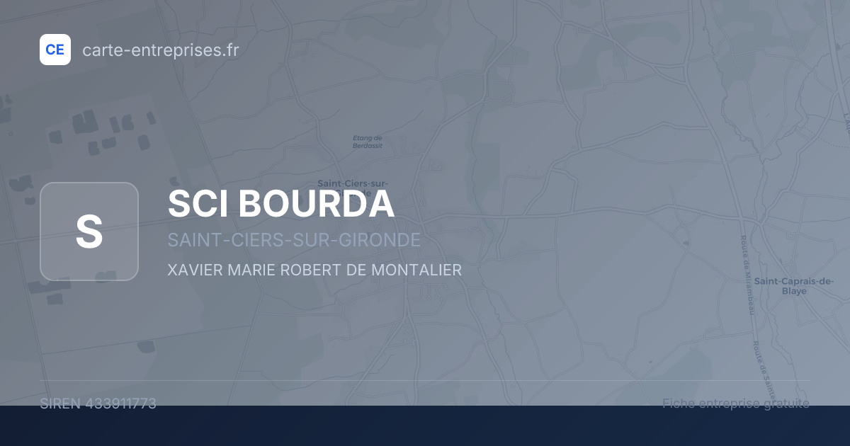 SCI BOURDA — 433911773 — fiche entreprise